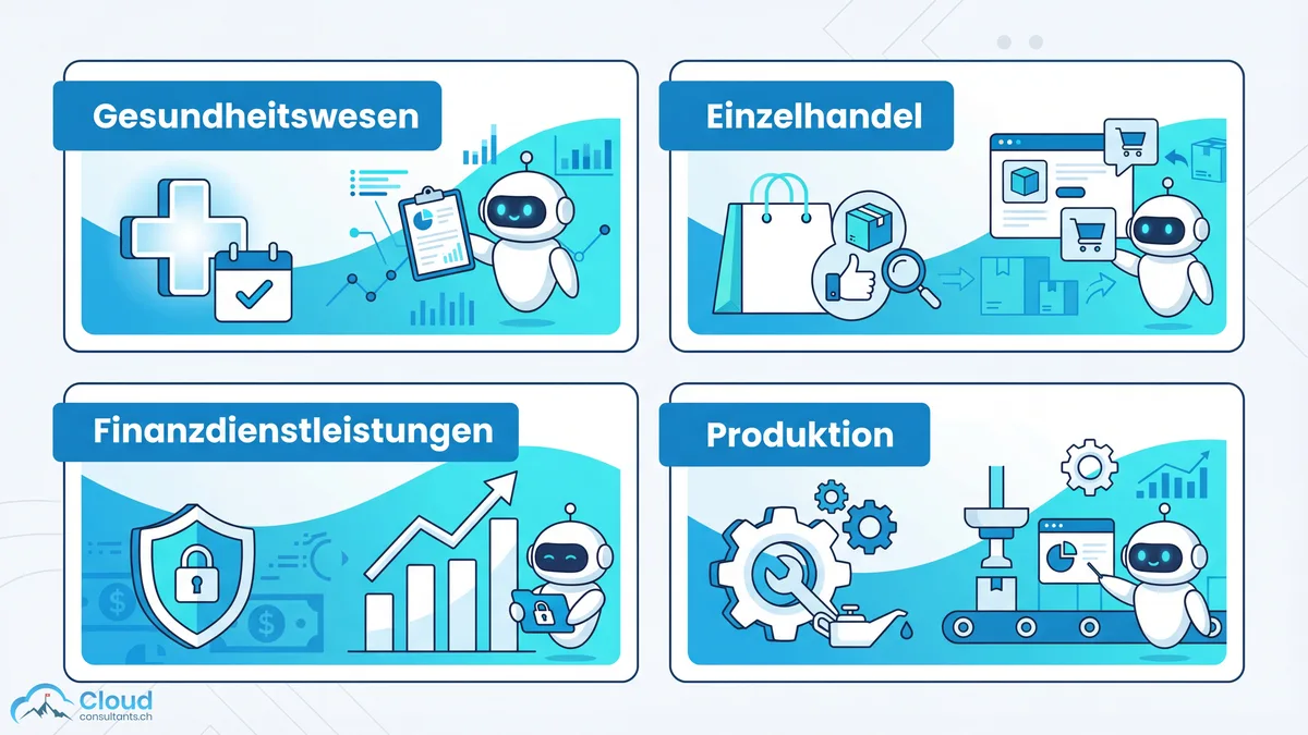Branchenszenarien für Agentforce: Gesundheitswesen, Einzelhandel, Finanzdienstleistungen und Produktion