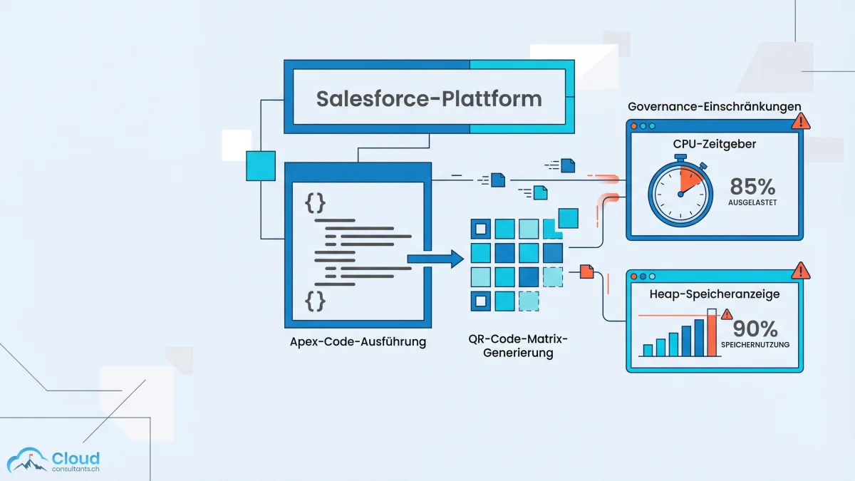 Salesforce-native Rechnungserstellung: Apex Governor Limits und die technische Hürde bei QR-Code-Generierung und ZUGFeRD-Erstellung