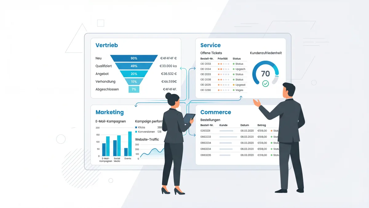 Salesforce Multi-Cloud-Dashboard: Vertrieb, Service, Marketing und Commerce auf einen Blick